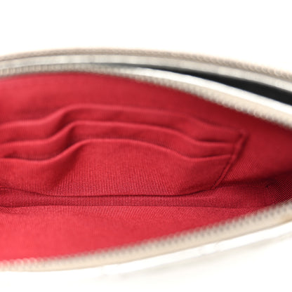 Chanel Metallic Lambskin Calfskin Quilted Small Gabrielle Clutch With Chain Silver 5 of 12