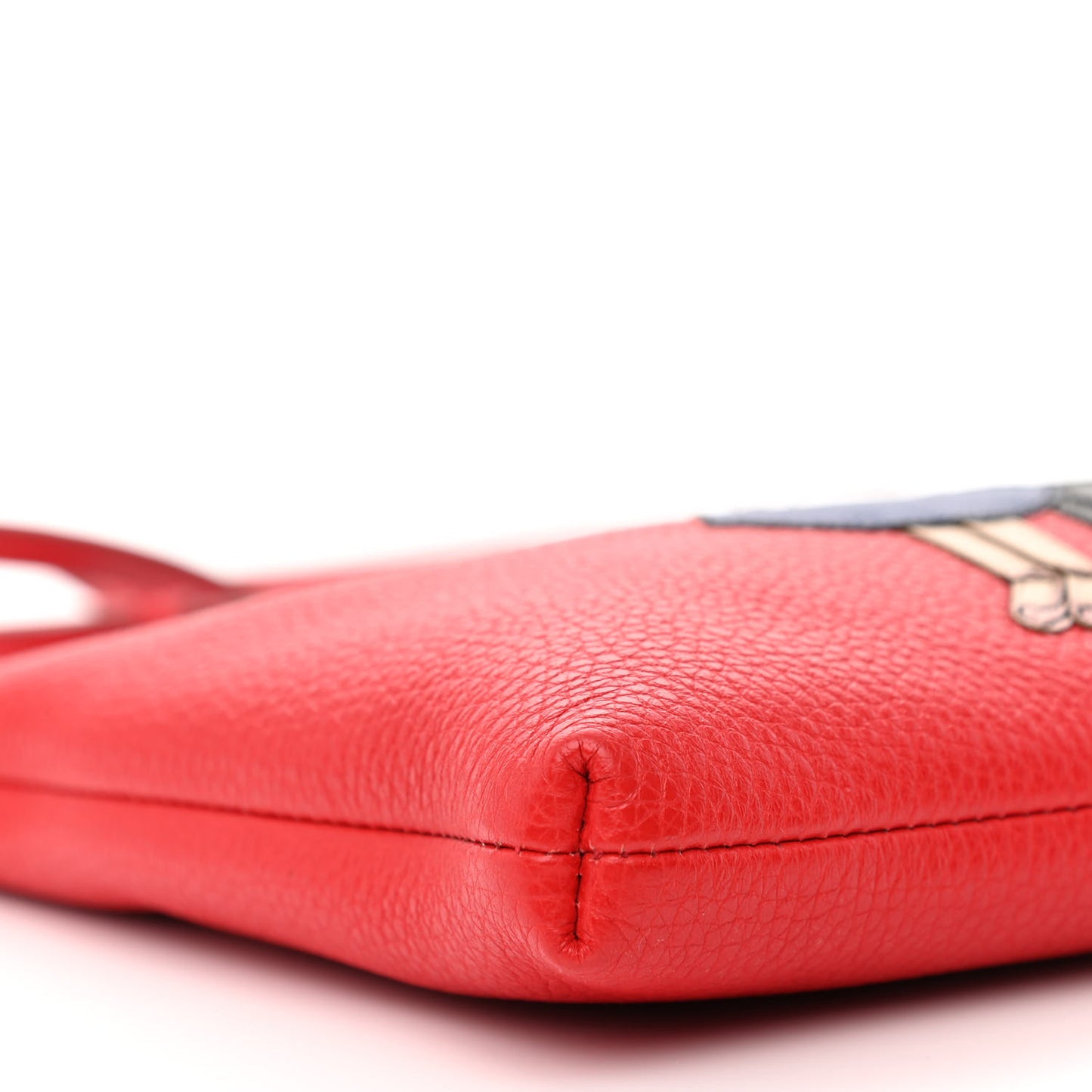 Calfskin Family Patch Crossbody Red