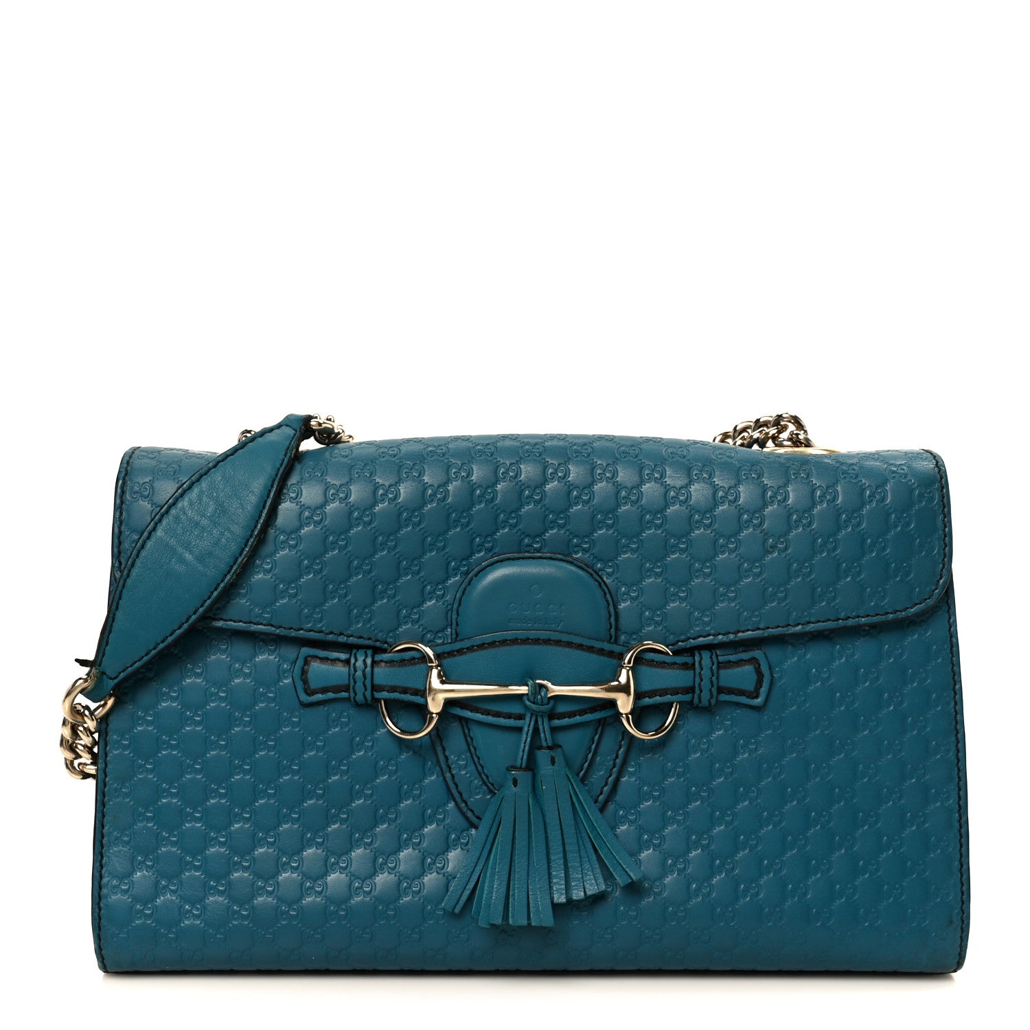 Gucci Soft Microguccissima Medium Emily Chain Shoulder Bag Deep Cobalt 1 of 11