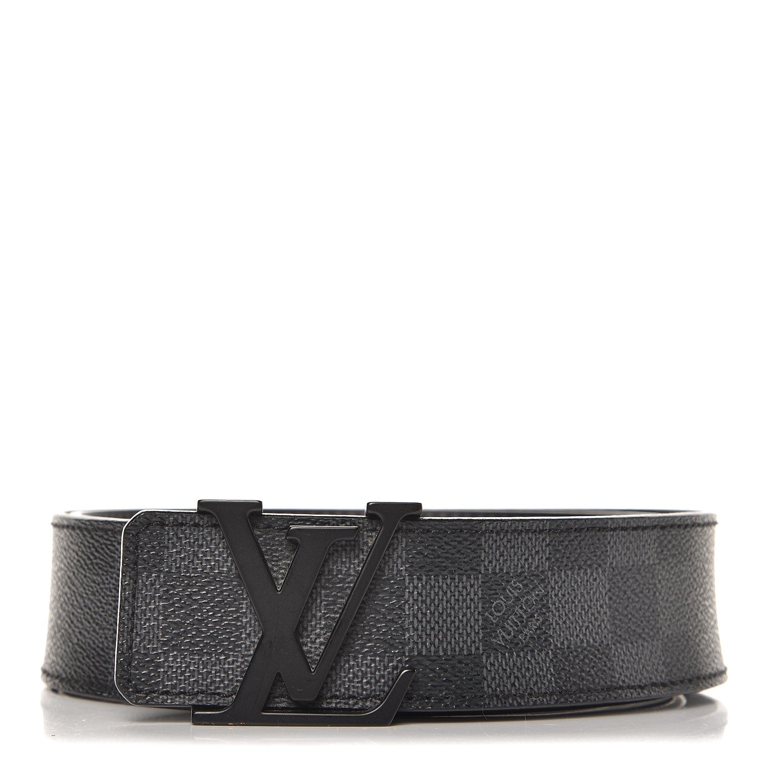 Louis Vuitton Damier Graphite LV Initiales Belt 95 38 1 of 6