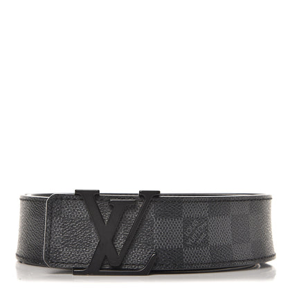 Louis Vuitton Damier Graphite LV Initiales Belt 95 38 1 of 6