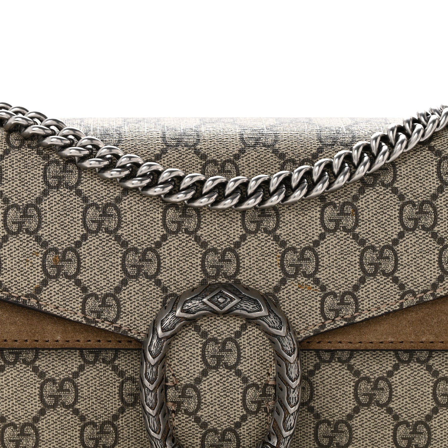 Gucci GG Supreme Monogram Small Dionysus Shoulder Bag Taupe 8 of 13
