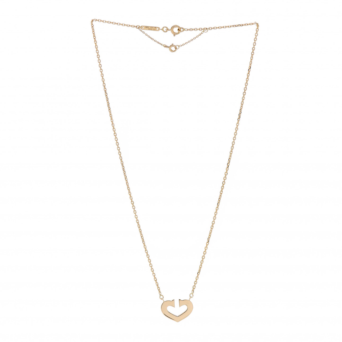 18K Yellow Gold Medium Hearts and Symbols Necklace