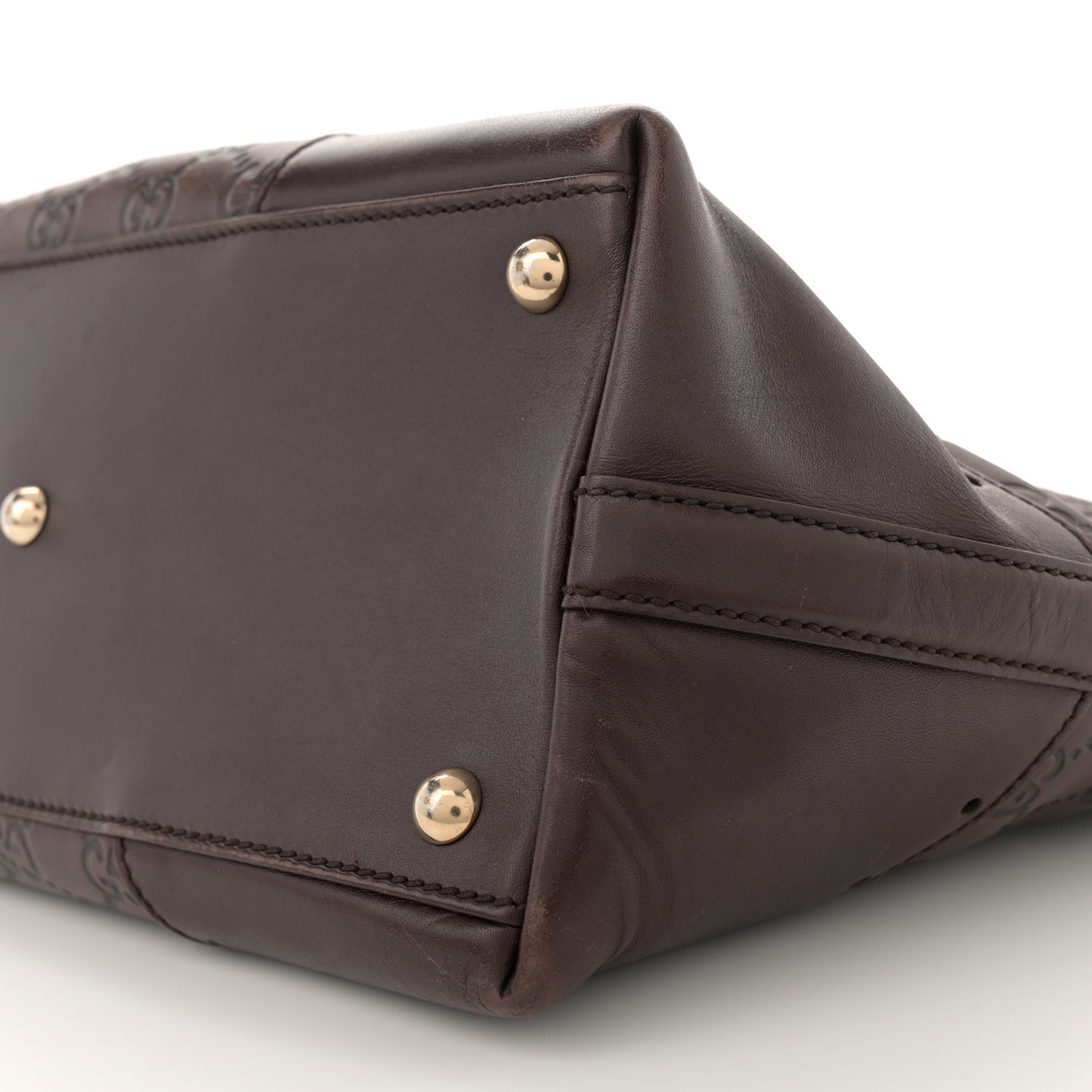 Guccissima Large Punch Tote Chocolate Brown