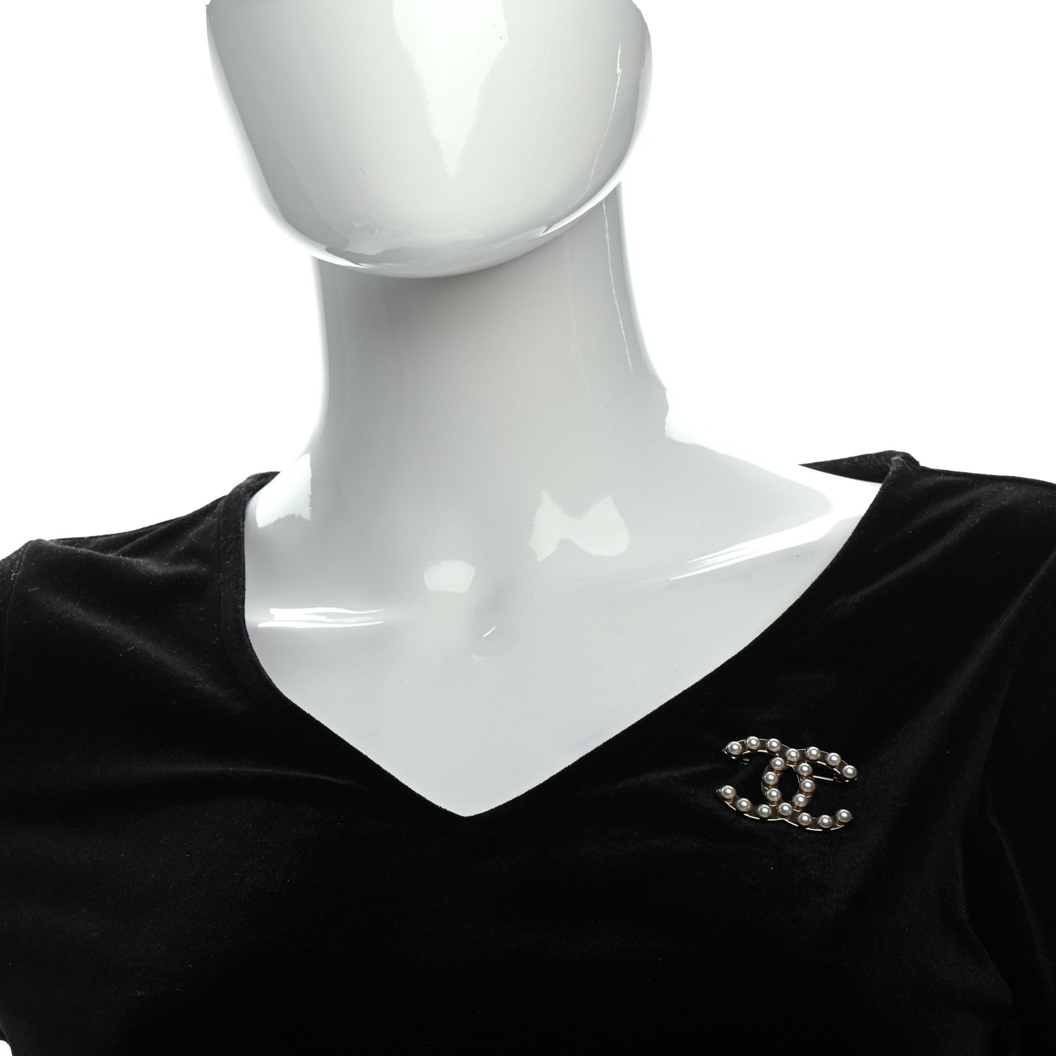 Chanel Pearl CC Brooch Gold 2 of 4