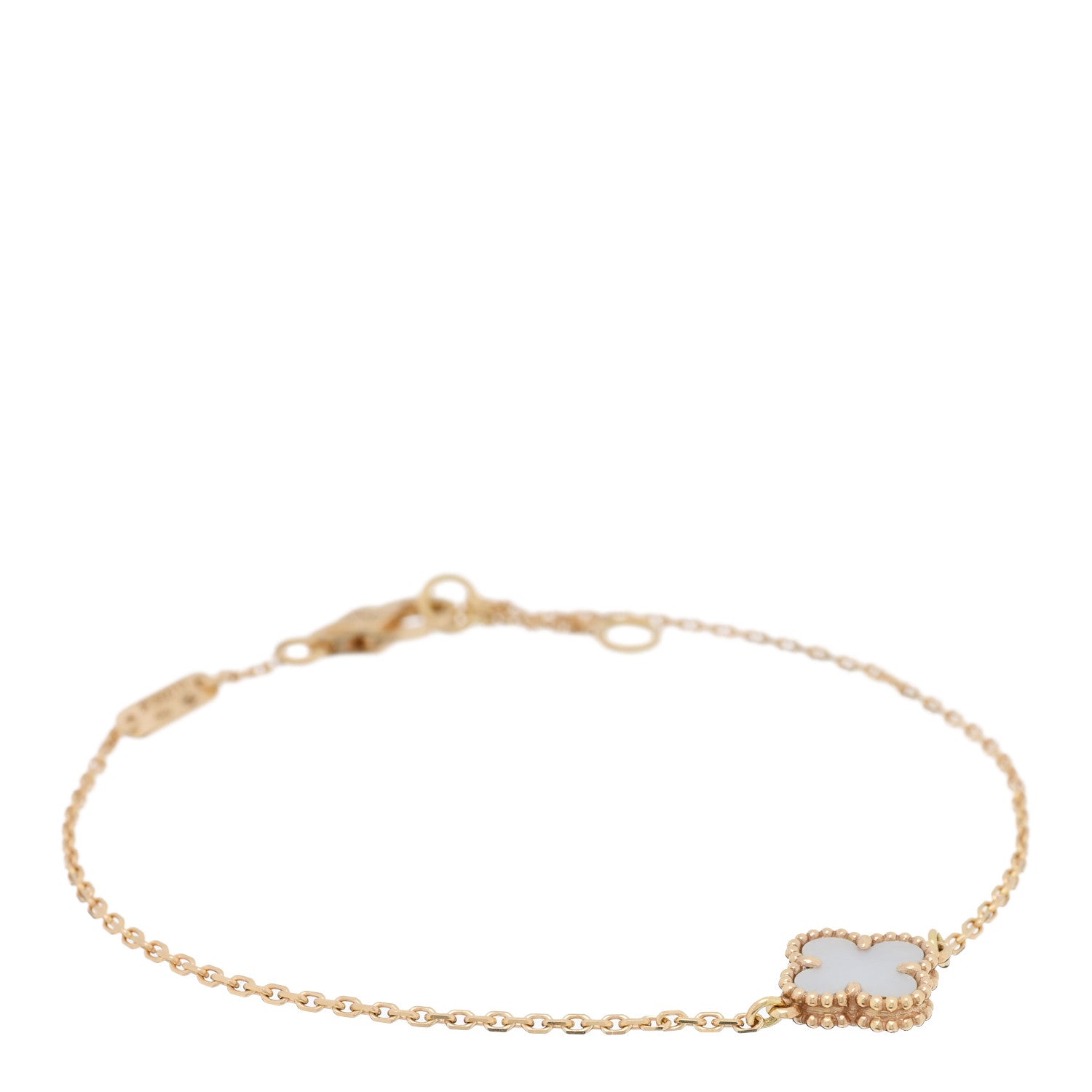 Van Cleef & Arpels 18K Yellow Gold Mother of Pearl Sweet Alhambra Bracelet 1 of 4