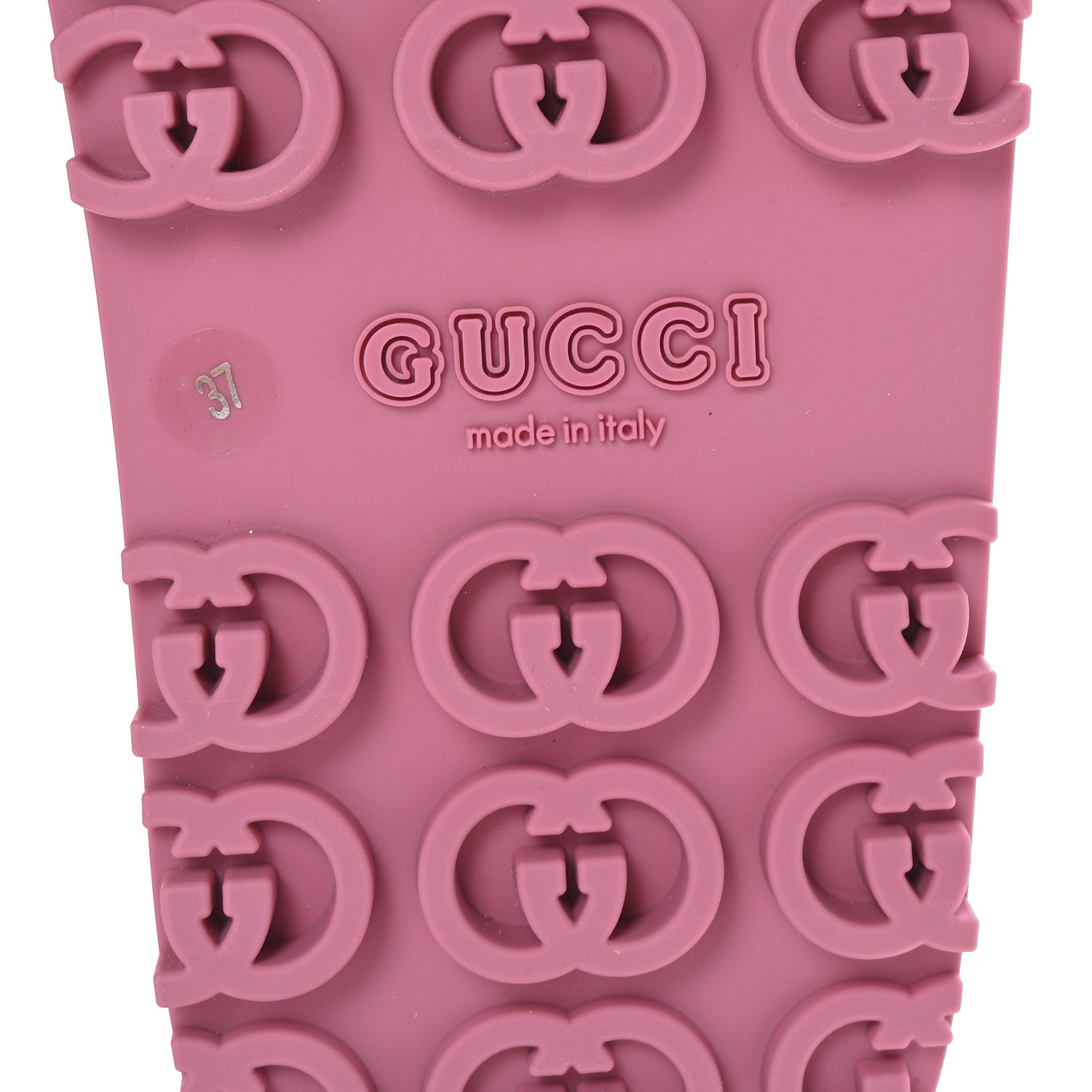 Gucci Glitter Rubber Womens Interlocking G Platform 42mm Slide Sandals 37 Rose 7 of 10