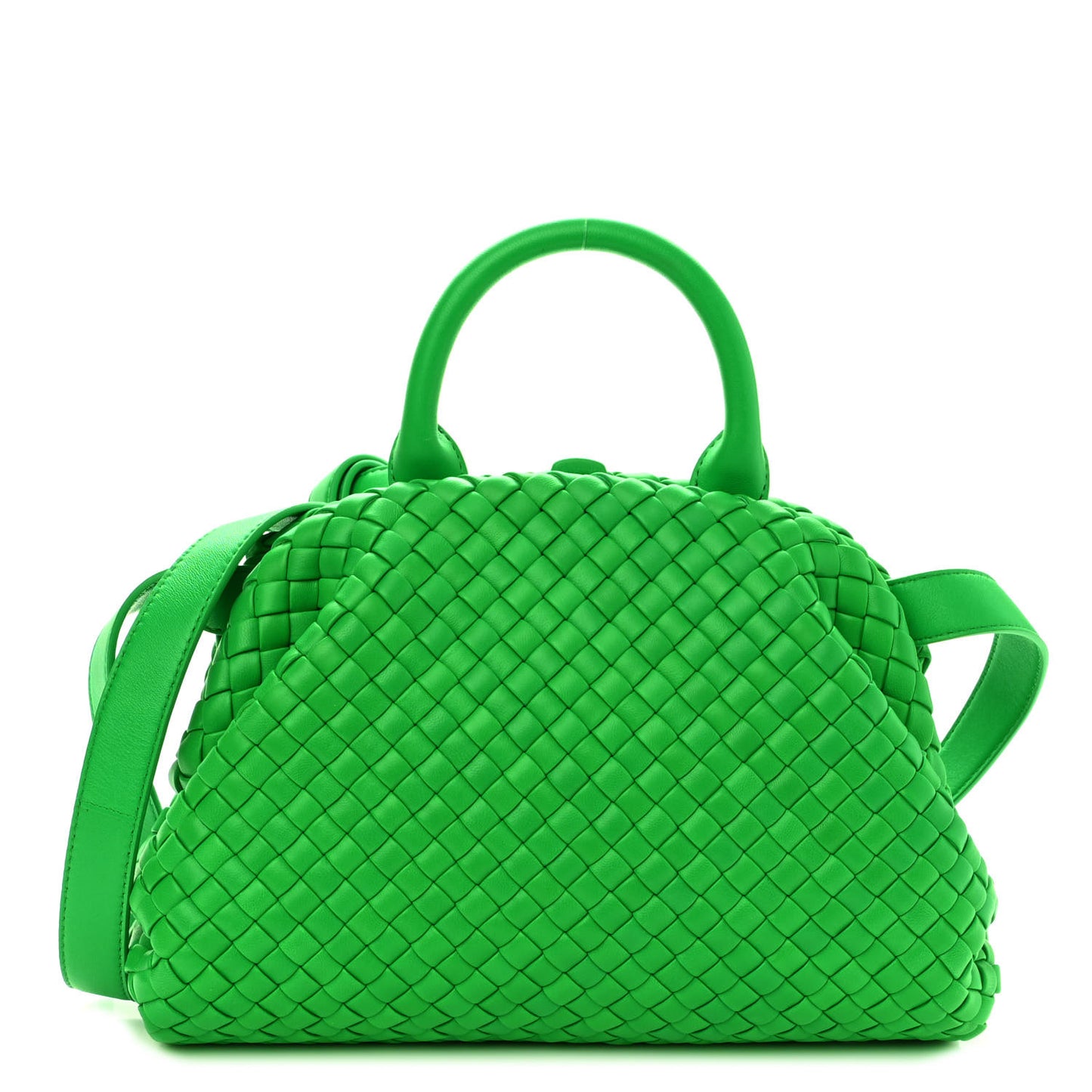 Nappa Intrecciato Small Handle Bag Parakeet