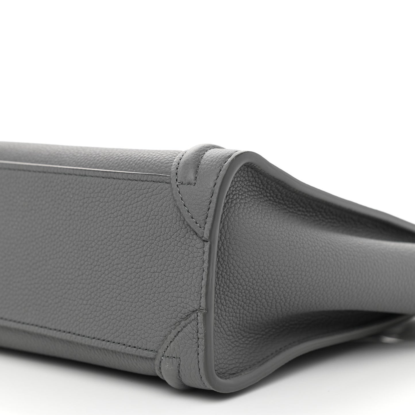 Drummed Calfskin Nano Luggage Kohl