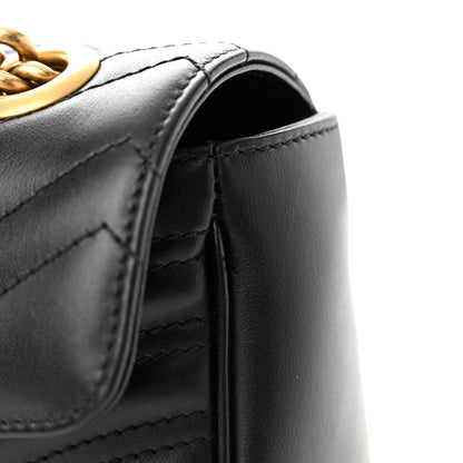 Gucci Calfskin Matelasse Small GG Marmont Shoulder Bag Black 11 of 11