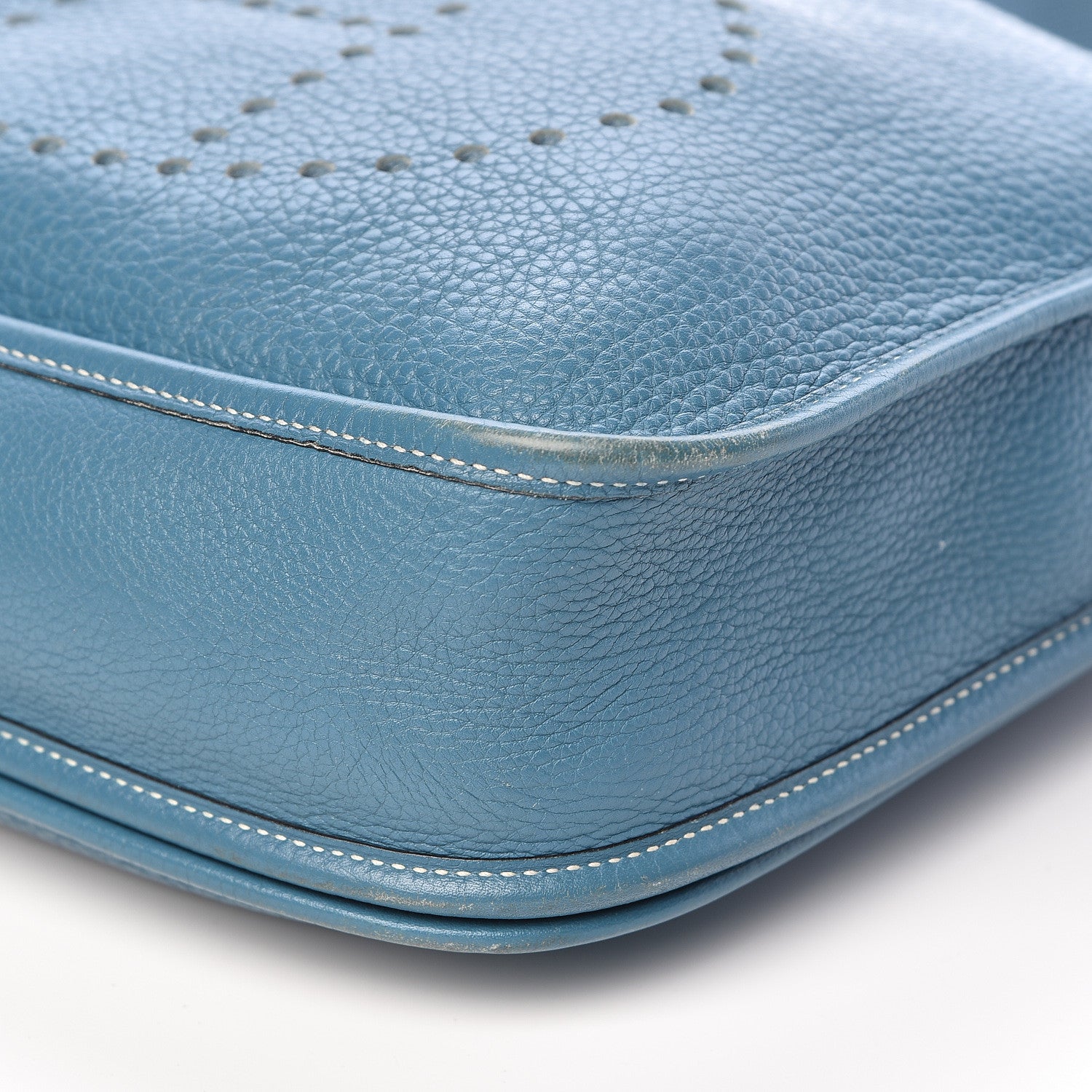 Hermes Taurillon Clemence Evelyne II PM Blue Jean 9 of 13