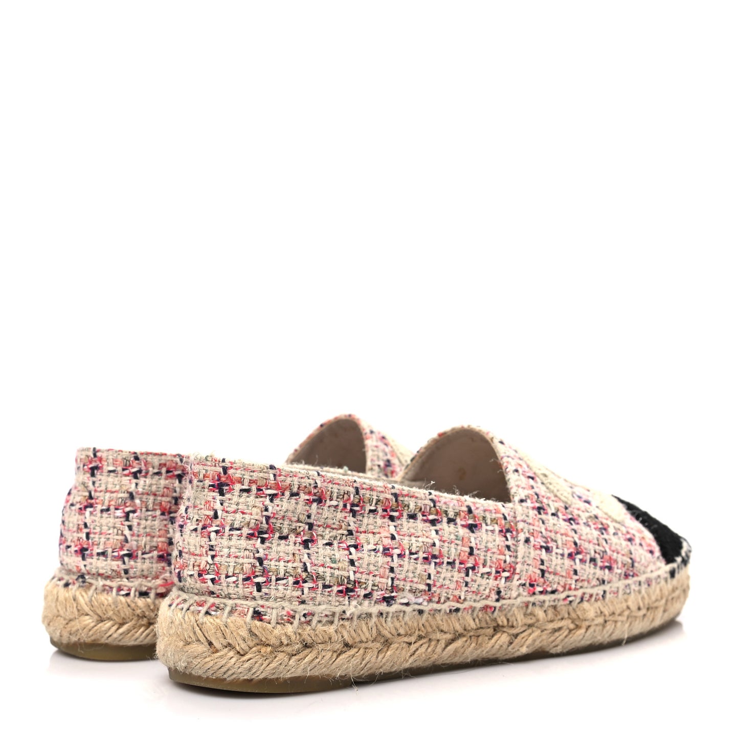 Tweed CC Espadrilles 38 Pink Black