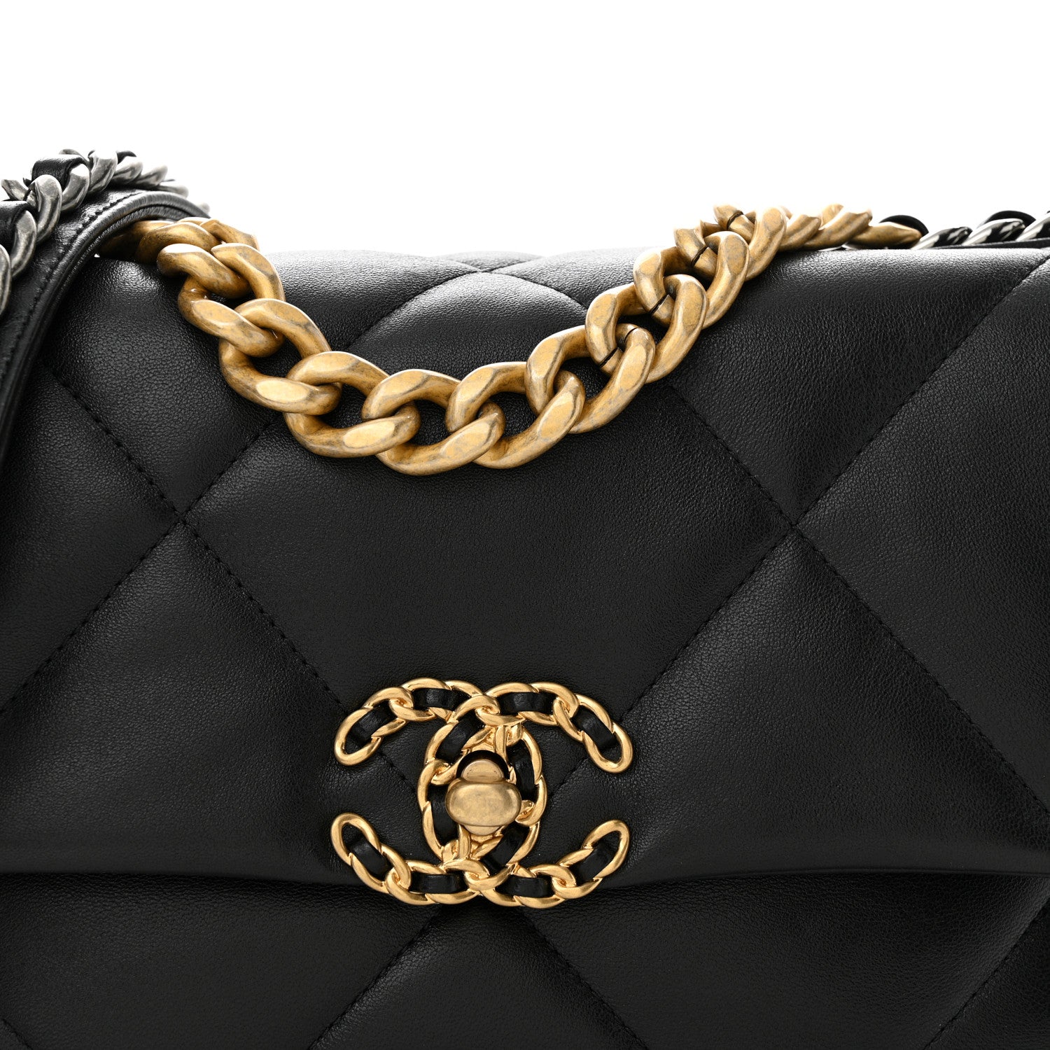 Chanel Lambskin Quilted Medium Chanel 19 Flap Black 8 of 10