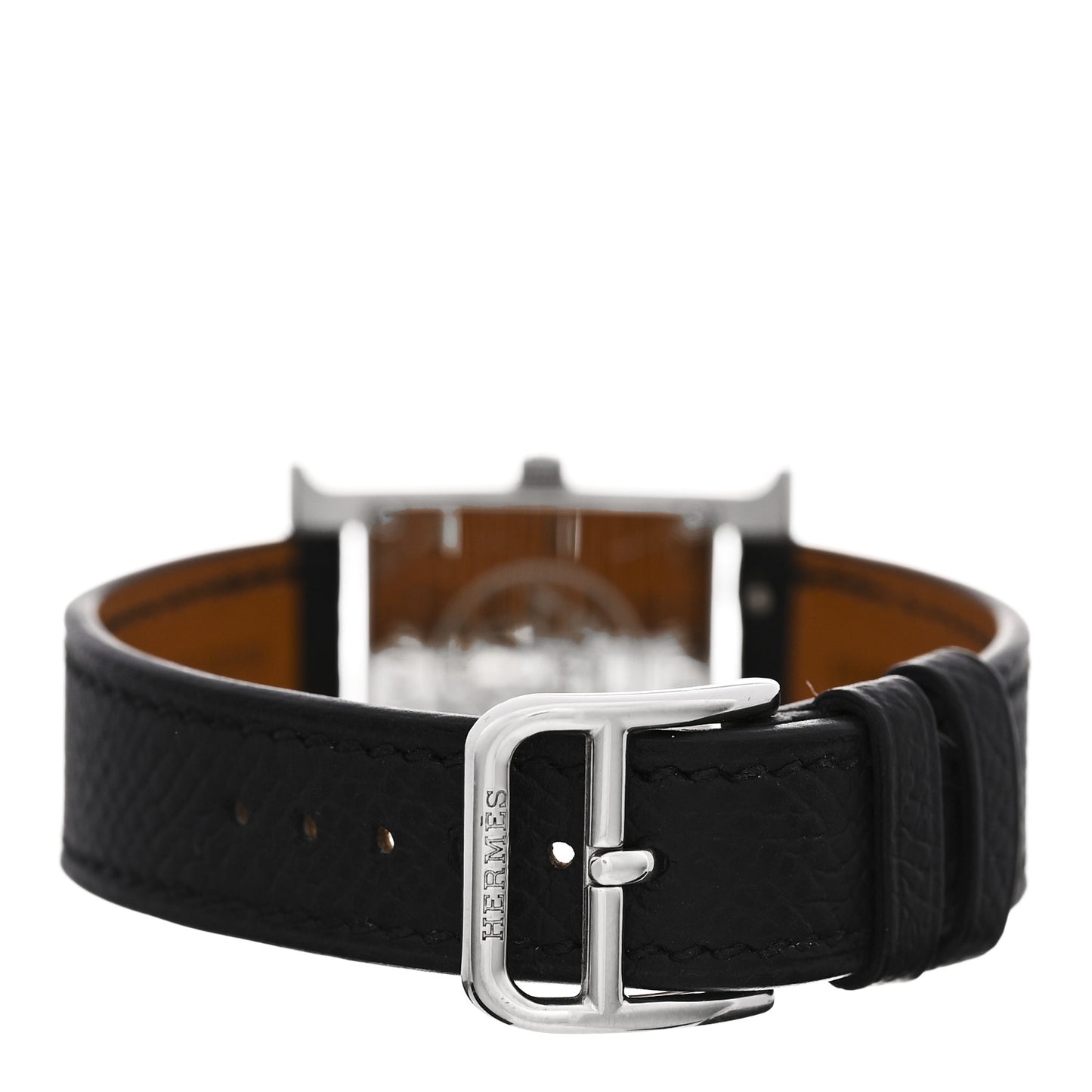 Stainless Steel Epsom 21mm Heure H Hour Quartz Watch Noir