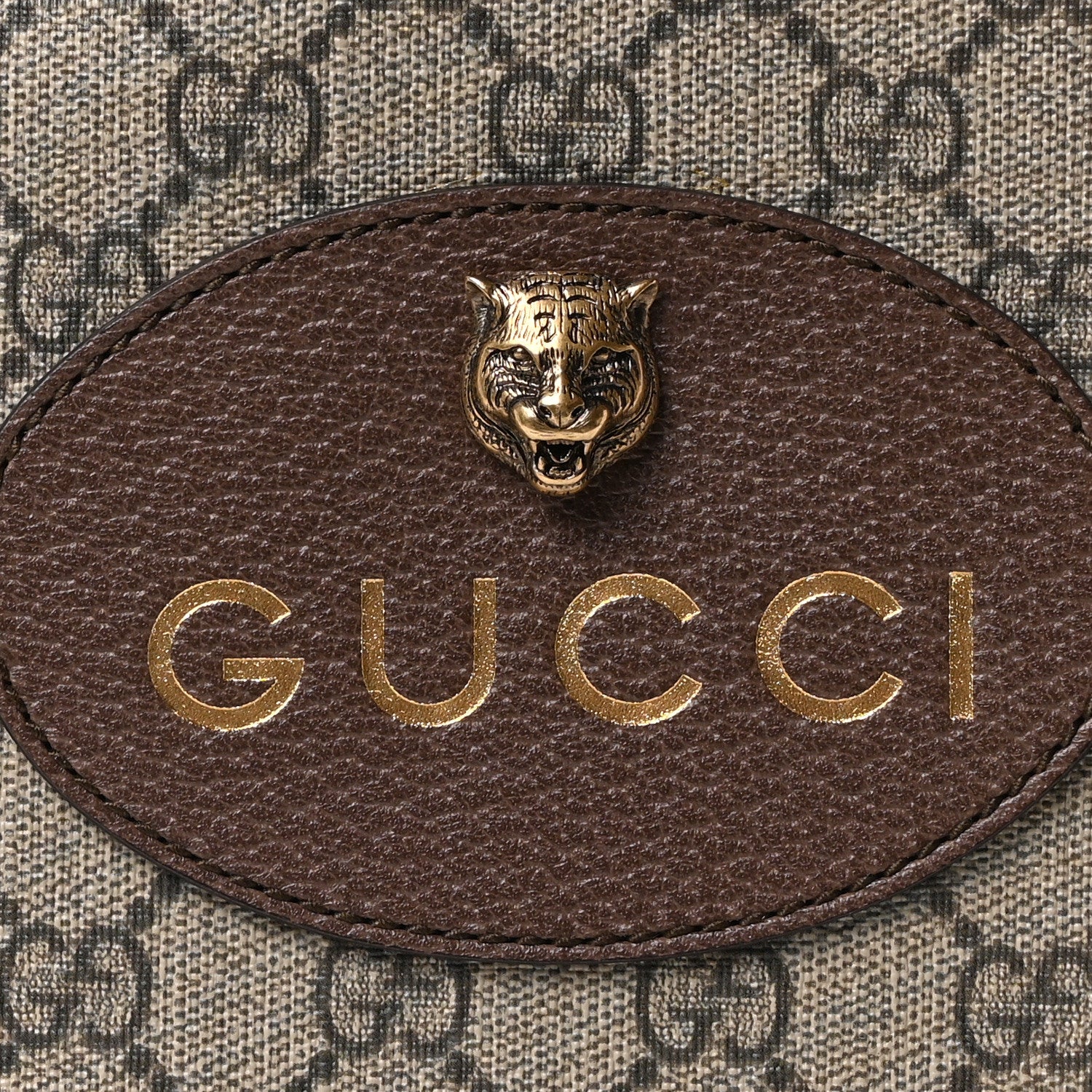 Gucci GG Supreme Monogram Neo Vintage Drawstring Backpack Beige New Acero Crop 8 of 10