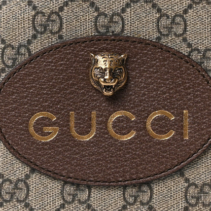 Gucci GG Supreme Monogram Neo Vintage Drawstring Backpack Beige New Acero Crop 8 of 10