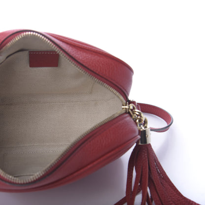 Gucci Pebbled Calfskin Small Soho Disco Bag Tabasco Red 5 of 12