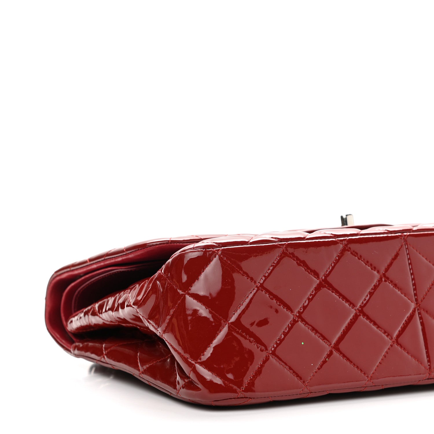 Chanel Patent Quilted Jumbo Double Flap Red 8 of 11