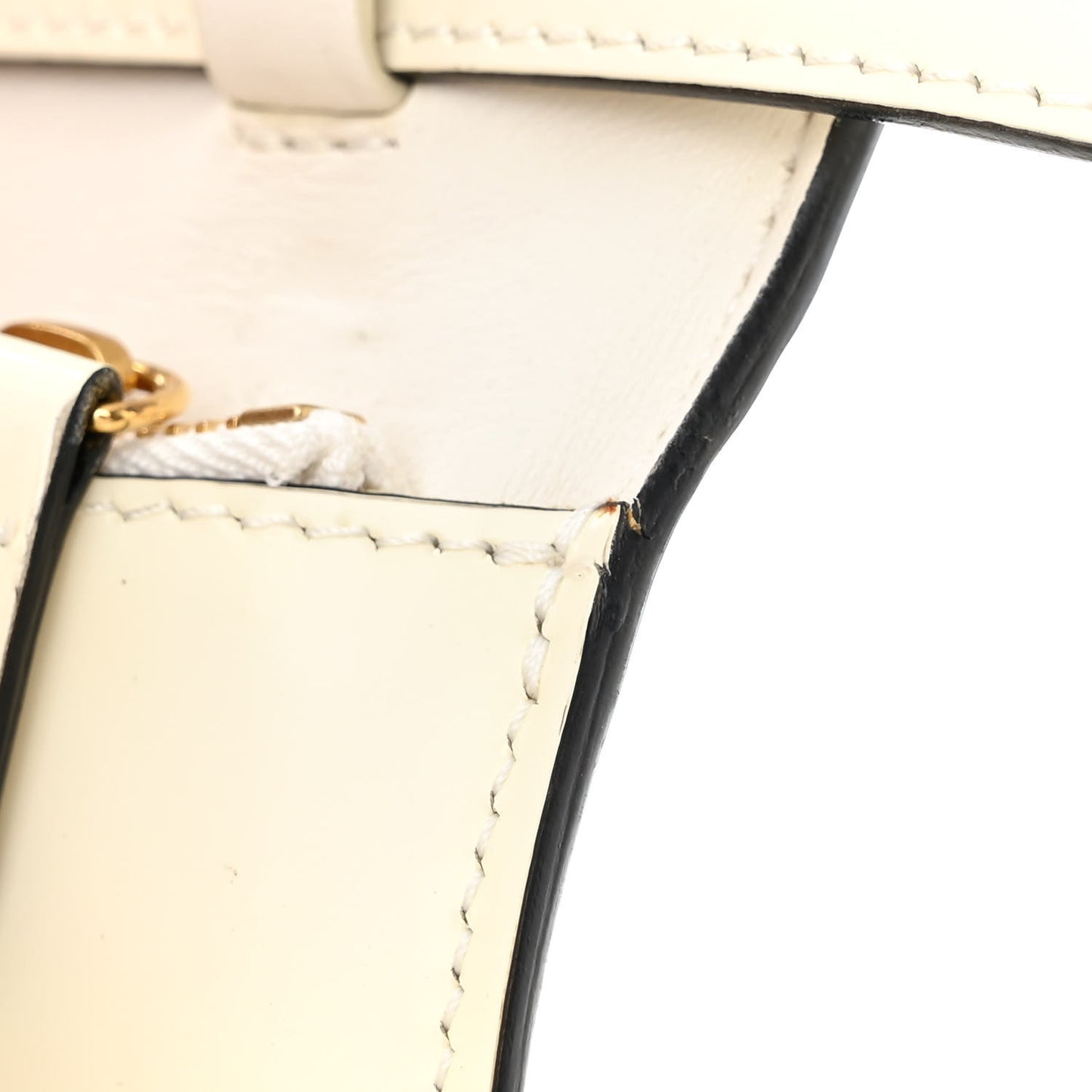 Spazzolato Calfskin Medium Classic Box Flap Bag White