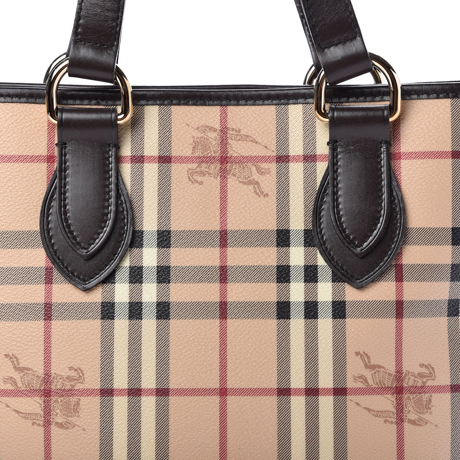 Burberry Haymarket Check Small Onslow Tote Chocolate 11 of 11