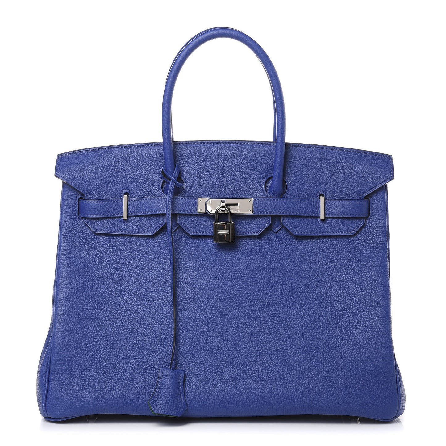 Togo Bi Color Horseshoe Birkin 35 Bleu Electrique Vert Vertigo