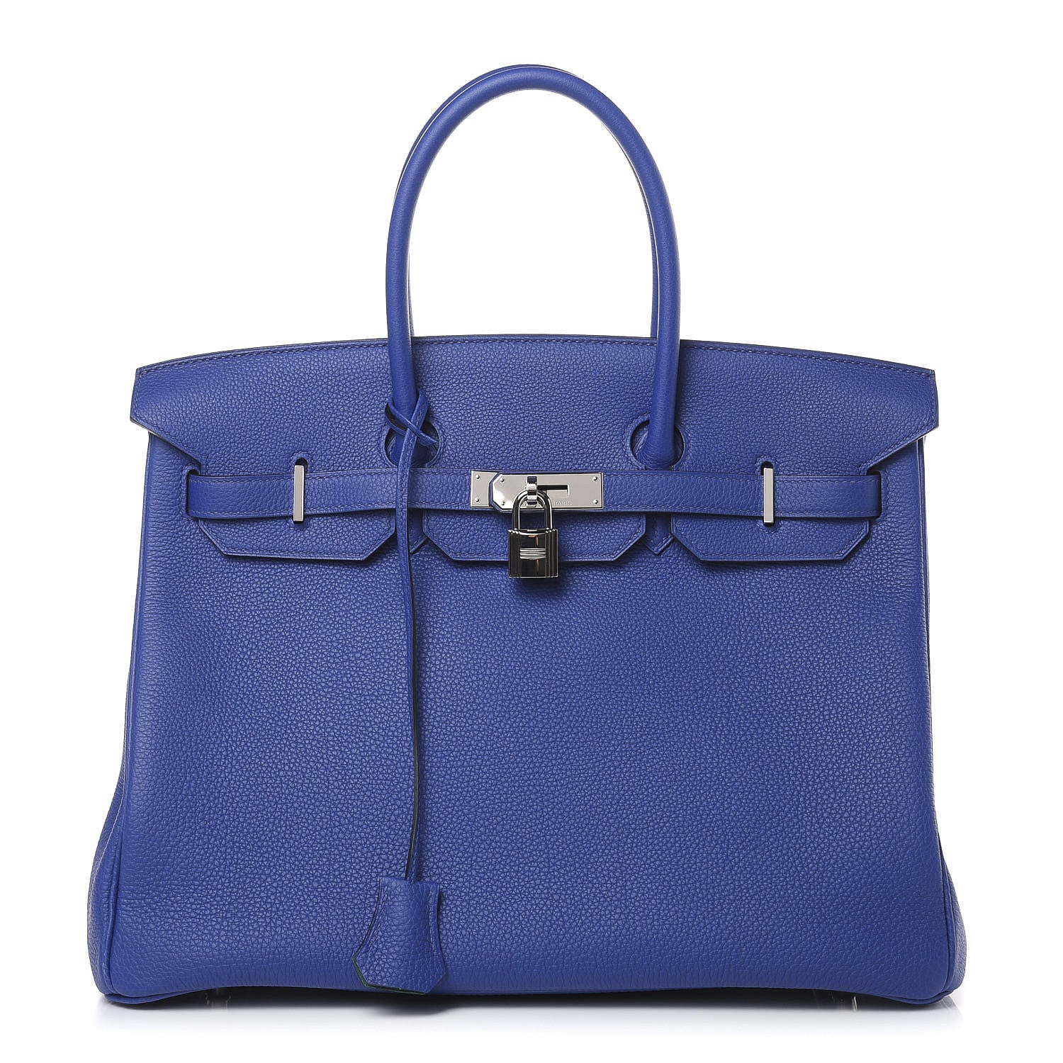 Hermes Togo Bi Color Horseshoe Birkin 35 Bleu Electrique Vert Vertigo 1 of 12