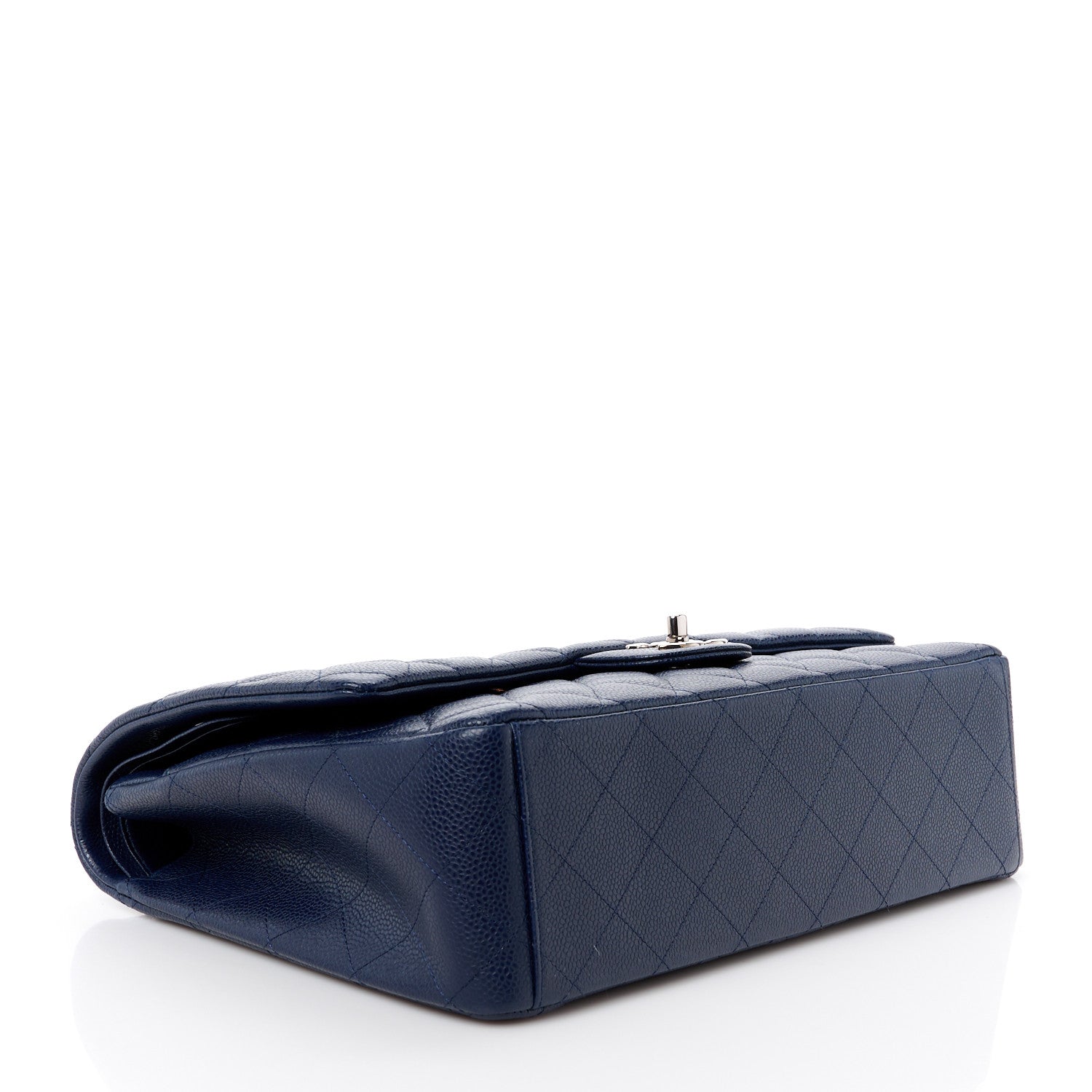 Chanel Caviar Quilted Maxi Double Flap Navy Blue 4 of 11