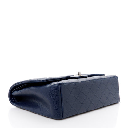 Chanel Caviar Quilted Maxi Double Flap Navy Blue 4 of 11