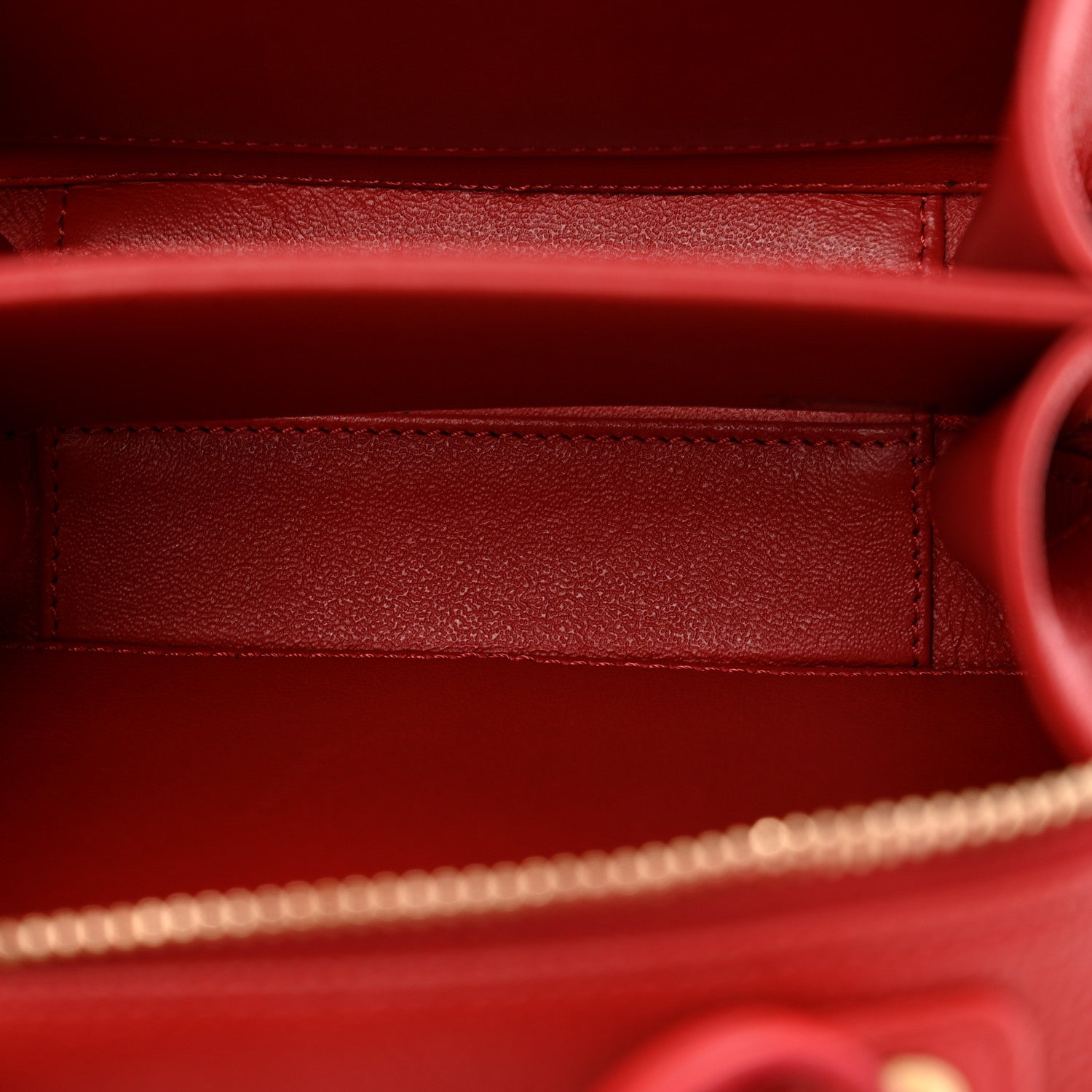 Chanel Caviar Quilted Small CC Filigree Vanity Case Red 6 of 15