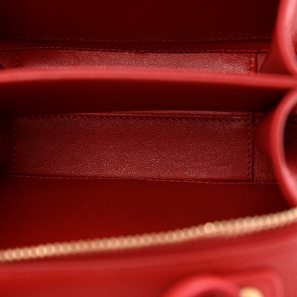 Chanel Caviar Quilted Small CC Filigree Vanity Case Red 6 of 15