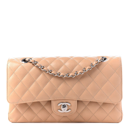 Chanel Caviar Quilted Medium Double Flap Beige 1 of 11
