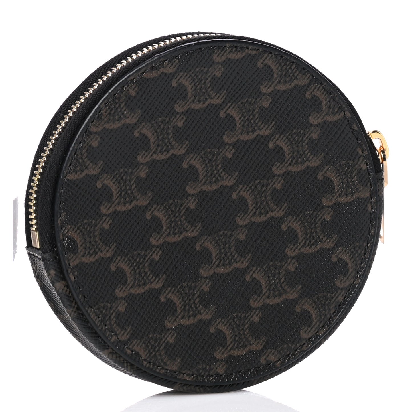 Triomphe Canvas Round Zip Coin Purse