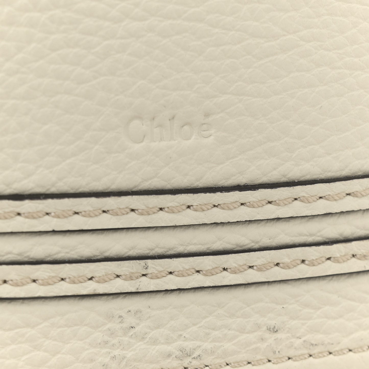 Raffia Grain Calfskin Medium Marcie Basket White