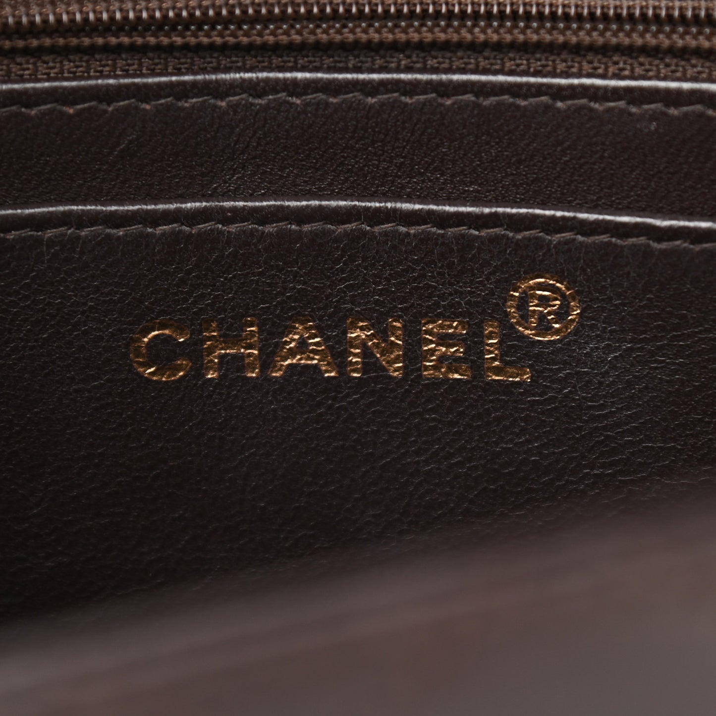 Lambskin Quilted Small Single Flap Brown