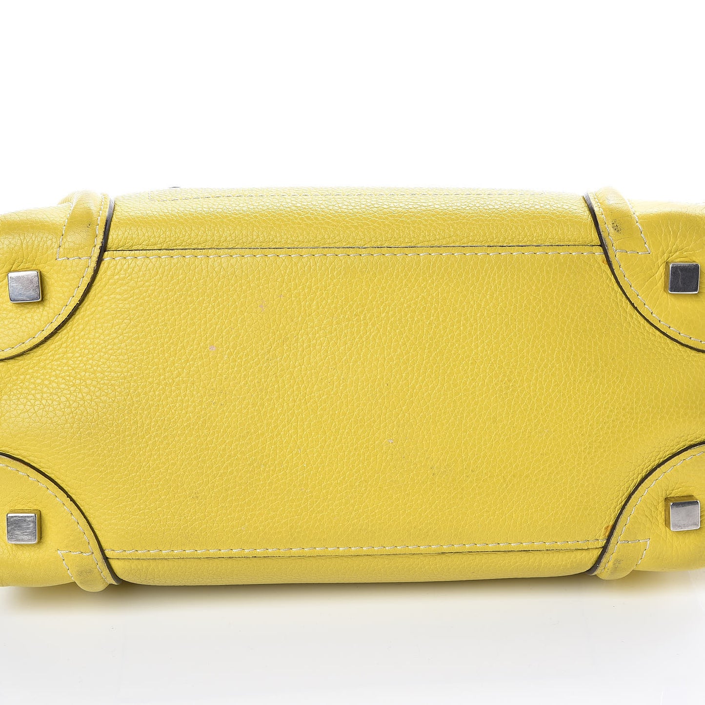 Drummed Calfskin Micro Luggage Citron