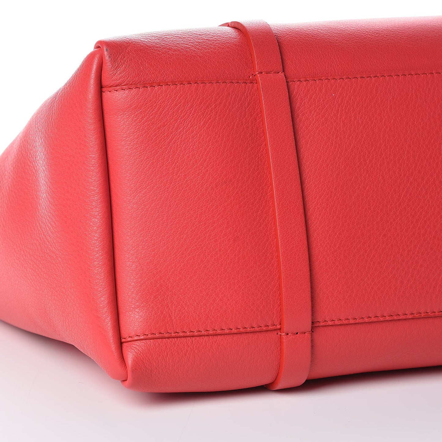 Veau Baltimore Double Sided Small Everyday Tote Rouge Vermeil Black