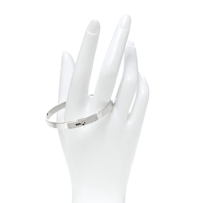 Hermes 18K White Gold Diamond PM Kelly Pave Bracelet SH 2 of 6