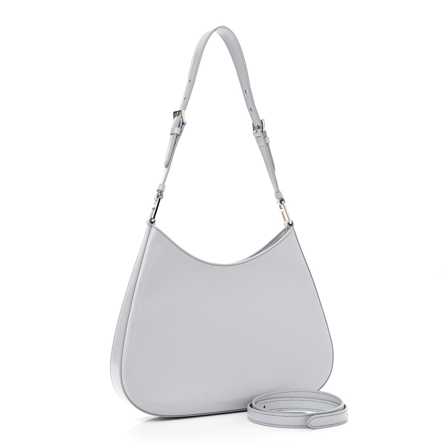 Prada Spazzolato Cleo Adjustable Strap Shoulder Bag Fiordaliso 4 of 11