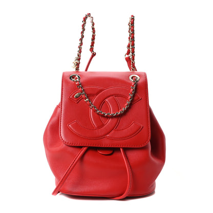Chanel Lambskin CC Mania Backpack Red 1 of 9