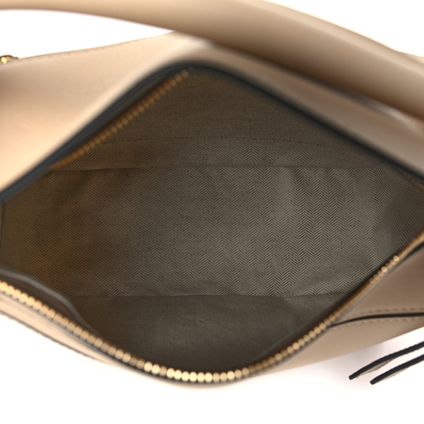 Calfskin Small Puzzle Bag Dusty Beige Soft White