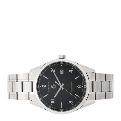Tag Heuer Stainless Steel 38.5mm Carrera Calibre 5 Automatic Watch Black WV211B 2 of 5