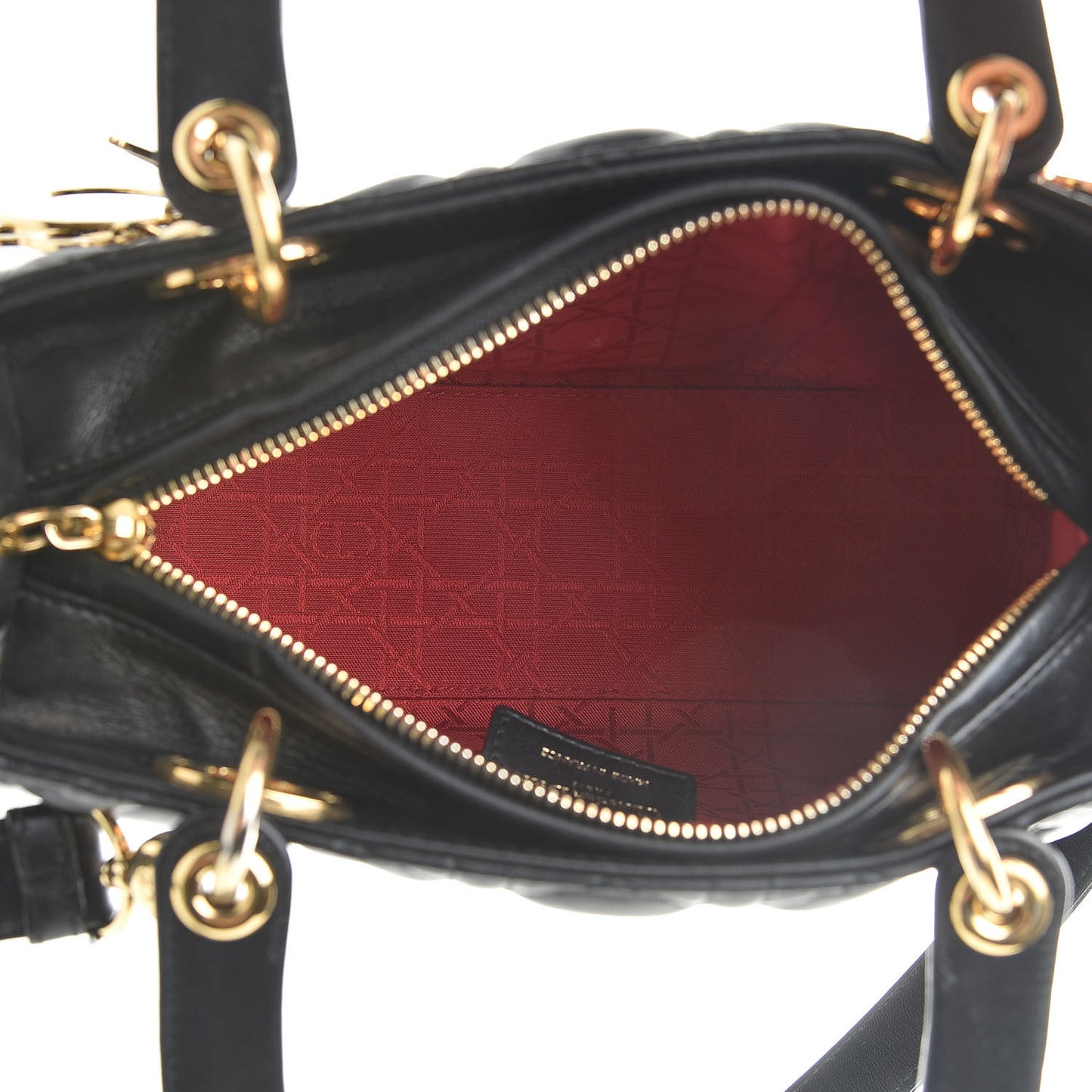 Lambskin Cannage Medium Lady Dior Black