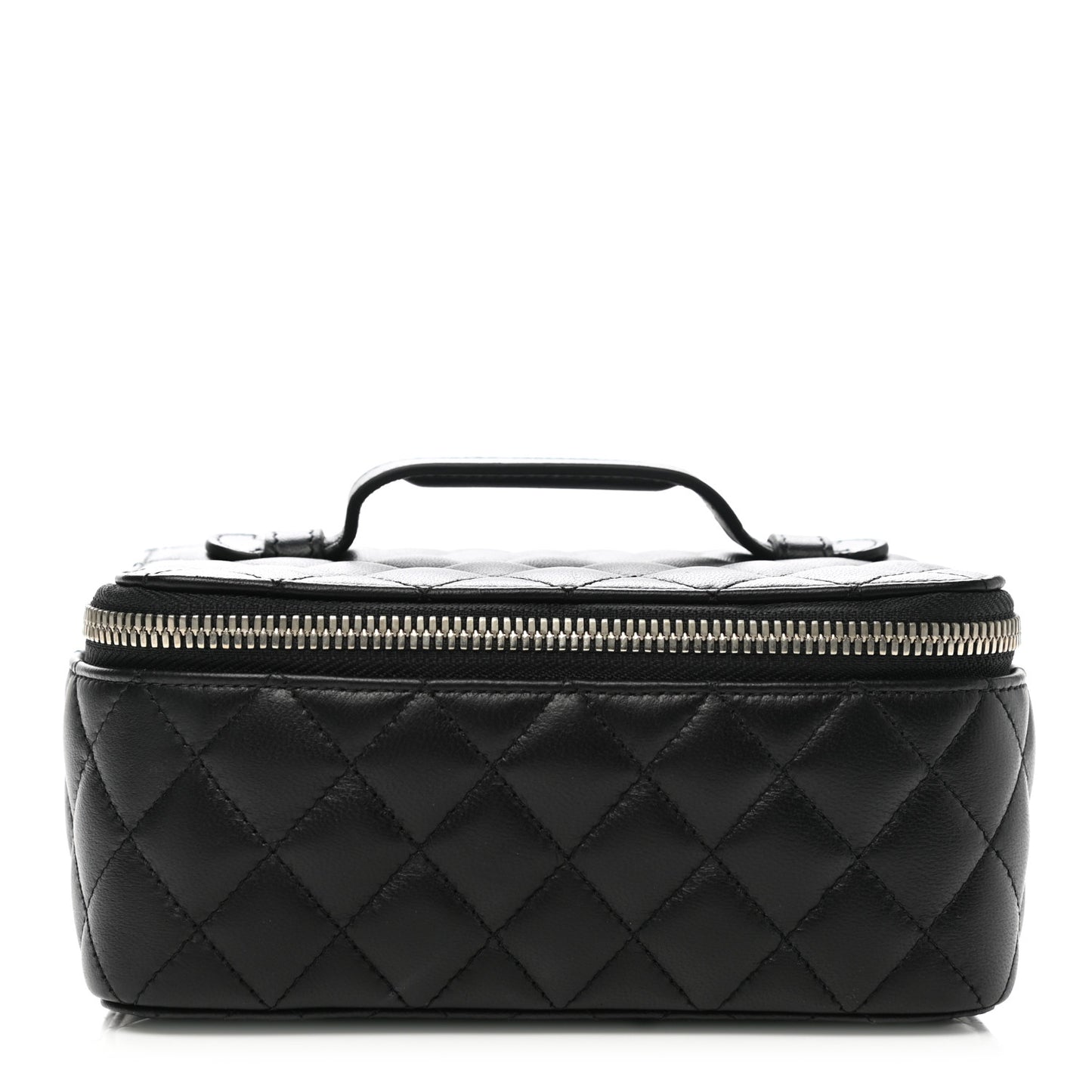 Lambskin Quilted Jewelry Case Black