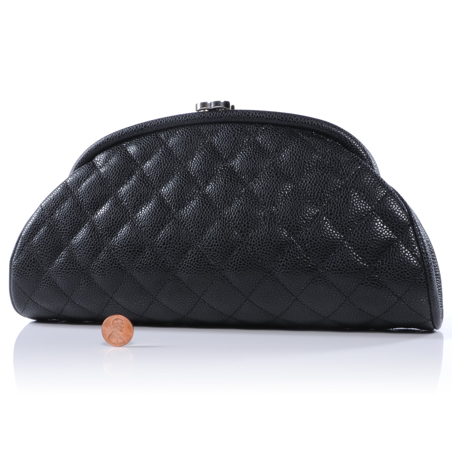 Caviar Quilted Timeless Clutch Black