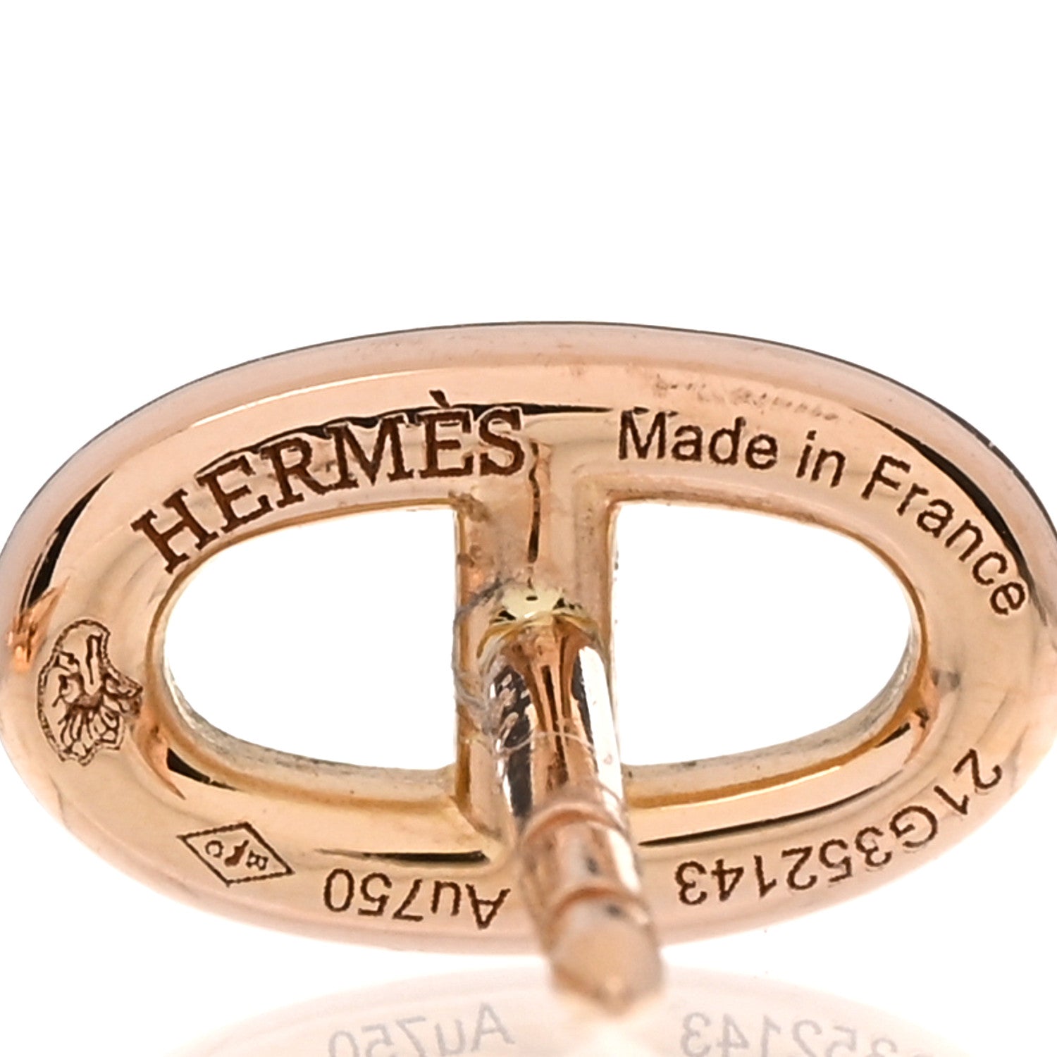 Hermes 18K Rose Gold TPM Farandole Stud Earrings 4 of 5
