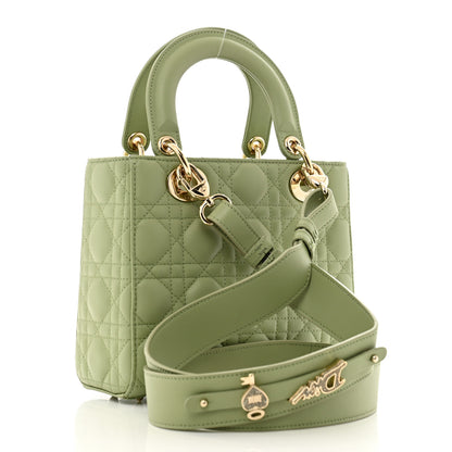 Christian Dior Lambskin Cannage Small My ABCDior Lady Dior Green 3 of 12