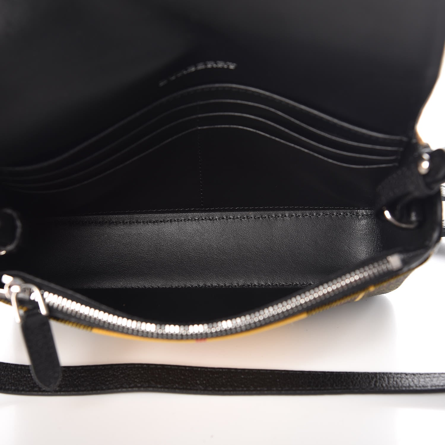 Burberry House Check Tartan Mix Hampshire Crossbody Antique Yellow Black 6 of 7