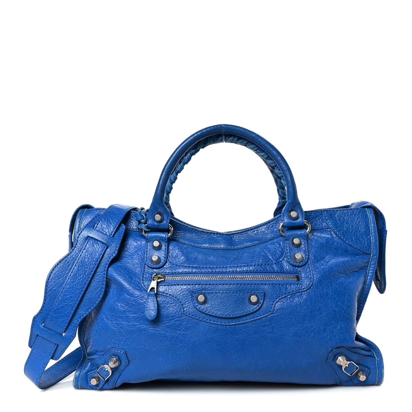 Agneau Giant 12 Silver Hardware City Bleu Lazuli