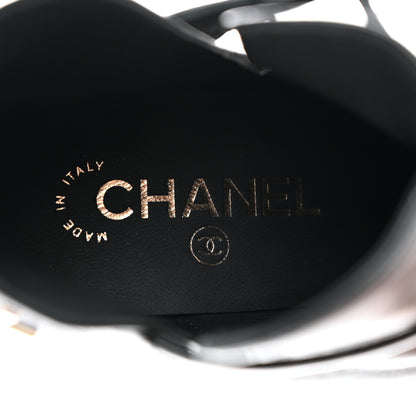 Chanel Lambskin Velvet Cap Toe Short Ankle Boots 39 Black 6 of 9