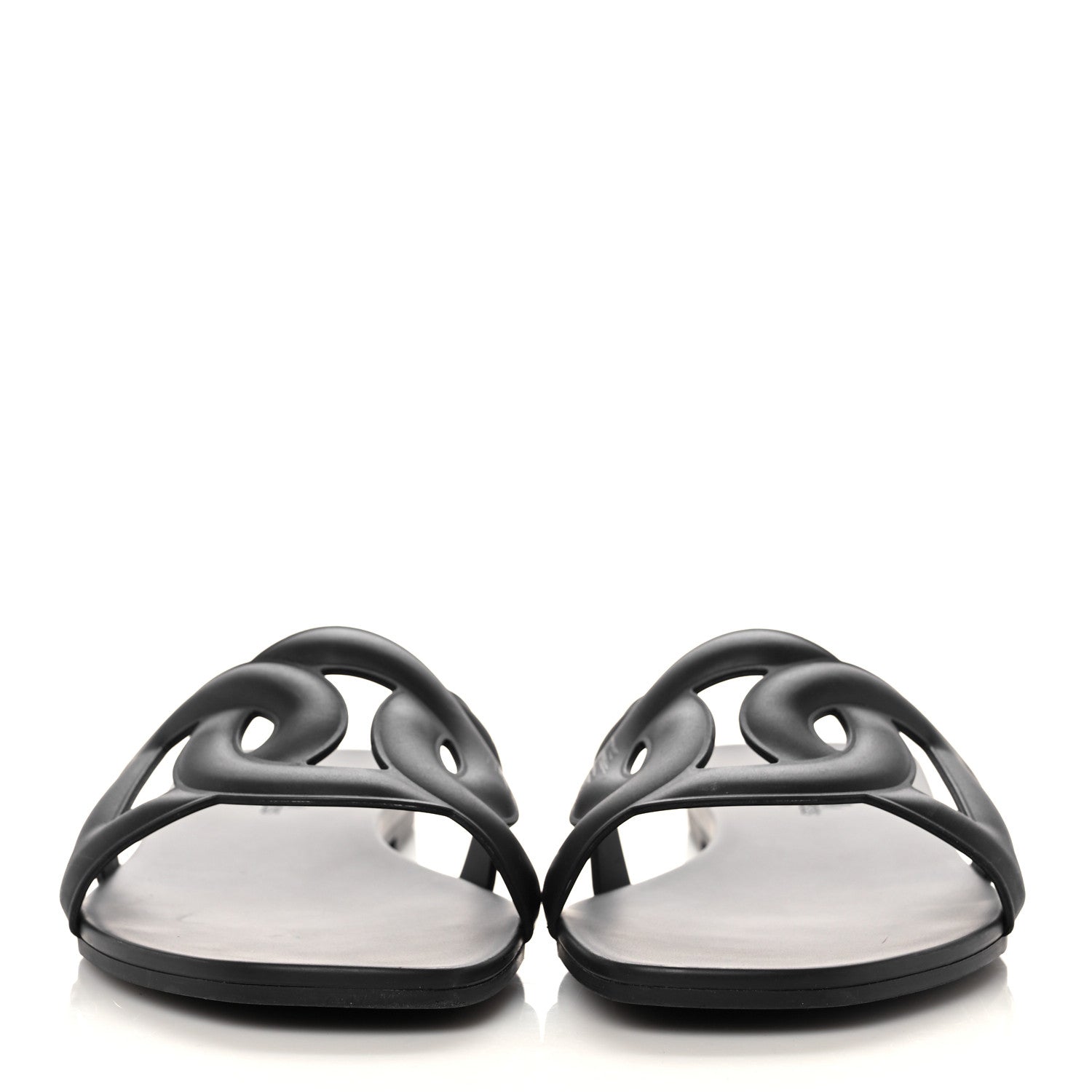 Hermes Rubber Aloha Sandals 41 Black 2 of 11